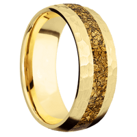 10K Yellow Gold + Hammer Finish