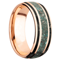 14K Rose Gold + Polish Finish