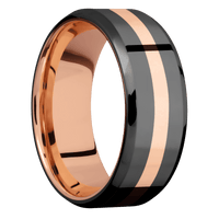 Zirconium + Polish , Polish Finish + 10K Rose Gold
