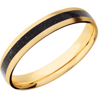 14K Yellow Gold + Satin Finish