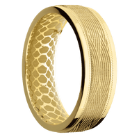 22K Yellow Gold + Satin , Polish Finish
