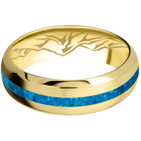 14K Yellow Gold + Machine , Polish Finish