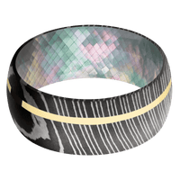 Damascus + Acid Finish + Black Mother of Pearl
