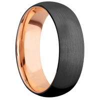 Zirconium + Satin Finish + 14K Rose Gold