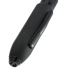 Peerless™ Polished Black PVD Engraved Diamond Pattern with Black PVD Appointments and Swarovski Crystal Ballpoint Pen