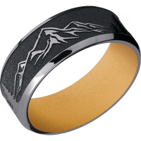 Tantalum + Satin , Polish Finish + Gold