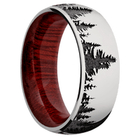 Titanium + Polish Finish + Blood Wood