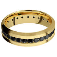 14K Yellow Gold + Satin , Satin Finish