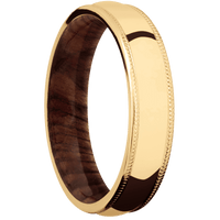 14K Yellow Gold + Polish Finish + Sequoia
