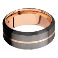 Tantalum Noir + Satin , Satin Finish + 14K Rose Gold