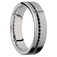 18K White Gold + Sand Finish