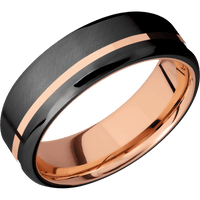 Zirconium + Anglesatin , Polish Finish + 18K Rose Gold