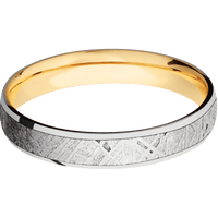 14K White Gold + Polish Finish + 10K Yellow Gold