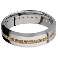14K White Gold + Satin , Satin Finish