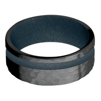 Zirconium + Hammer , Hammer Finish + Blue Titanium