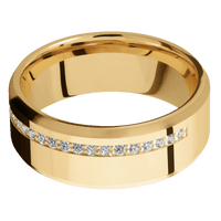 10K Yellow Gold + Polish , Satin Finish