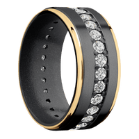 Zirconium + Bead , Polish Finish + Dark Grey