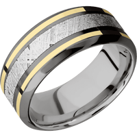 Tantalum Noir + Bead , Polish Finish + Titanium