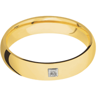 18K Yellow Gold + Polish Finish