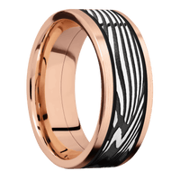 18K Rose Gold + Satin Finish