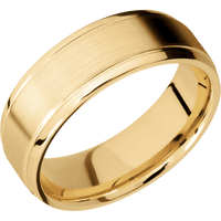 10K Yellow Gold + Satin , Polish Finish