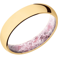 10K Yellow Gold + Polish Finish + King's Pink