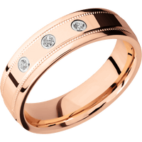 14K Rose Gold + Polish , Polish Finish