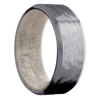 Tantalum + Hammer , Satin Finish + Antler