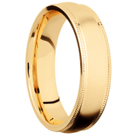 10K Yellow Gold + Bead Finish