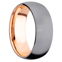 Tantalum + Satin Finish + 14K Rose Gold