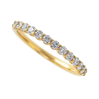 14K Yellow Gold band with 13 Round Lab Grown Diamond (ST) having TCW-.39
