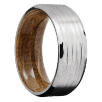 Cobalt Chrome + Treebarkh , Polish Finish + Whiskey Barrel