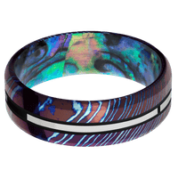 Titanium Damascus + Polish , Polish Finish + Abalone