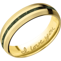 14K Yellow Gold + Satin Finish