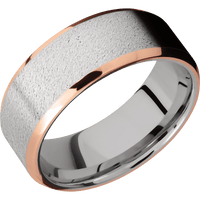 14K White Gold + Anglestone , Polish Finish