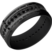 Zirconium + Polish , Satin Finish + Black