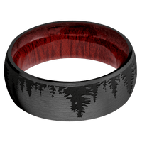 Zirconium + Satin Finish + Blood Wood