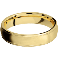 10K Yellow Gold + Satin Finish