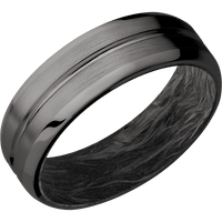 Tantalum Noir + Polish , Satin Finish + Forged Carbon Fiber