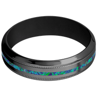 Zirconium + Bead , Polish Finish + Black