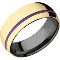 10K Yellow Gold + Polish , Polish Finish + Zirconium