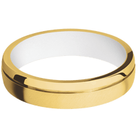 18K Yellow Gold + Anglesatin , Polish Finish + White