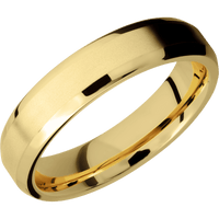 18K Yellow Gold + Bead , Polish Finish