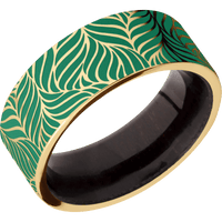 14K Yellow Gold + Anglesatin Finish + Wenge