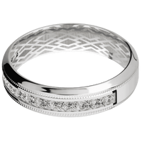 14K White Gold + Polish , Polish Finish