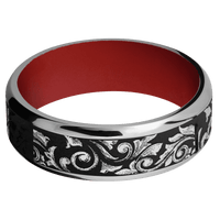 Titanium + Polish , Polish Finish + USMC Red