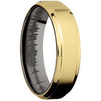 14K Yellow Gold + Anglesatin , Polish Finish + Tantalum Noir