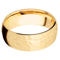 10K Yellow Gold + Hammer Finish