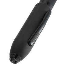 Peerless™ Polished Black PVD Engraved Diamond Pattern with Black PVD Appointments and Swarovski Crystal Rollerball Pen