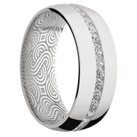 18K White Gold + Polish Finish